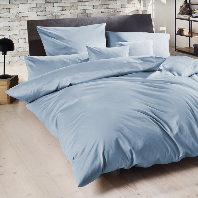 mako Satin bettwäsche blau