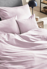 Mako-Satin Bettwäsche aus 100% Baumwolle | Farbe Puder Rosa Hell |