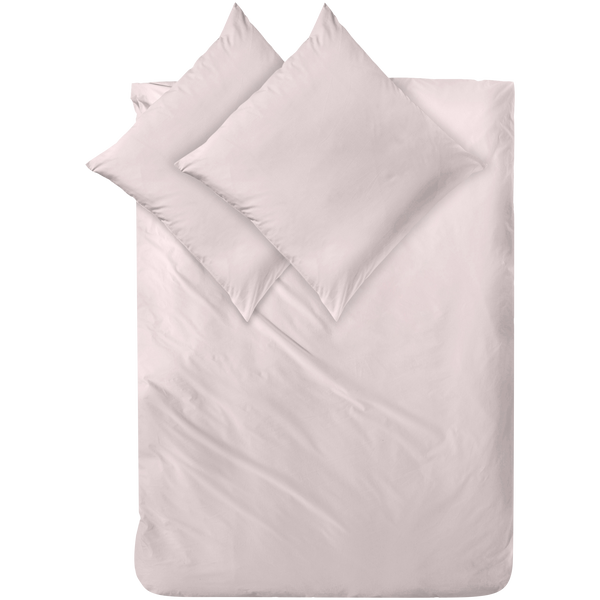 Mako-Satin Bettwäsche aus 100% Baumwolle | Farbe Puder Rosa Hell |