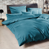 Mako-Satin Bettwäsche aus 100% Baumwolle | Farbe Smaragd Türkis |