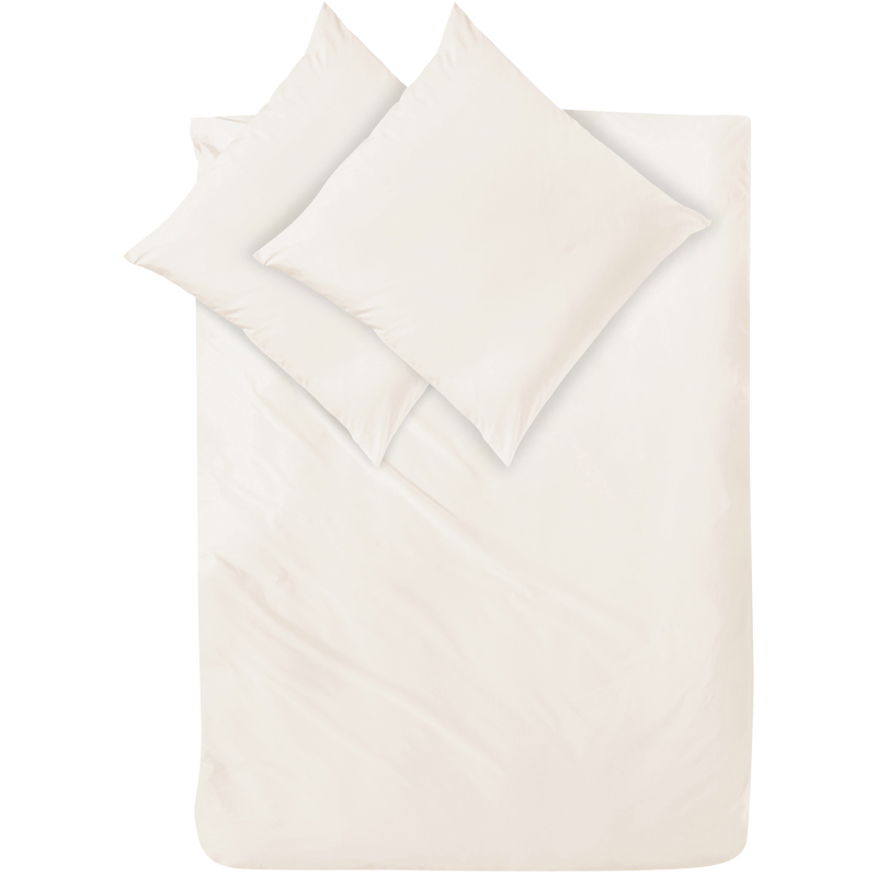 Mako-Satin Bettwäsche aus 100% Baumwolle | Farbe Champagner Creme Weiß |