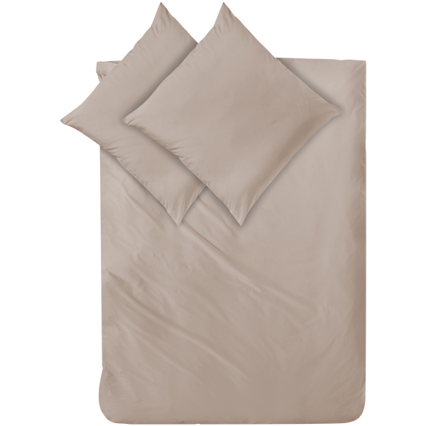 Mako-Satin Bettwäsche aus 100% Baumwolle | Farbe Taupe Beige |