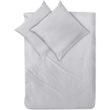 Mako-Satin Bettwäsche aus 100% Baumwolle | Farbe Silber Hellgrau |
