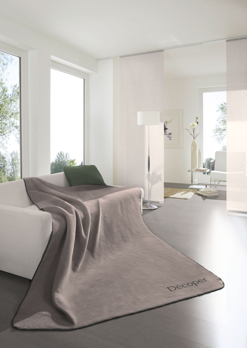 Wohndecke Taupe Anthrazit Decoper® 150 x 200 cm