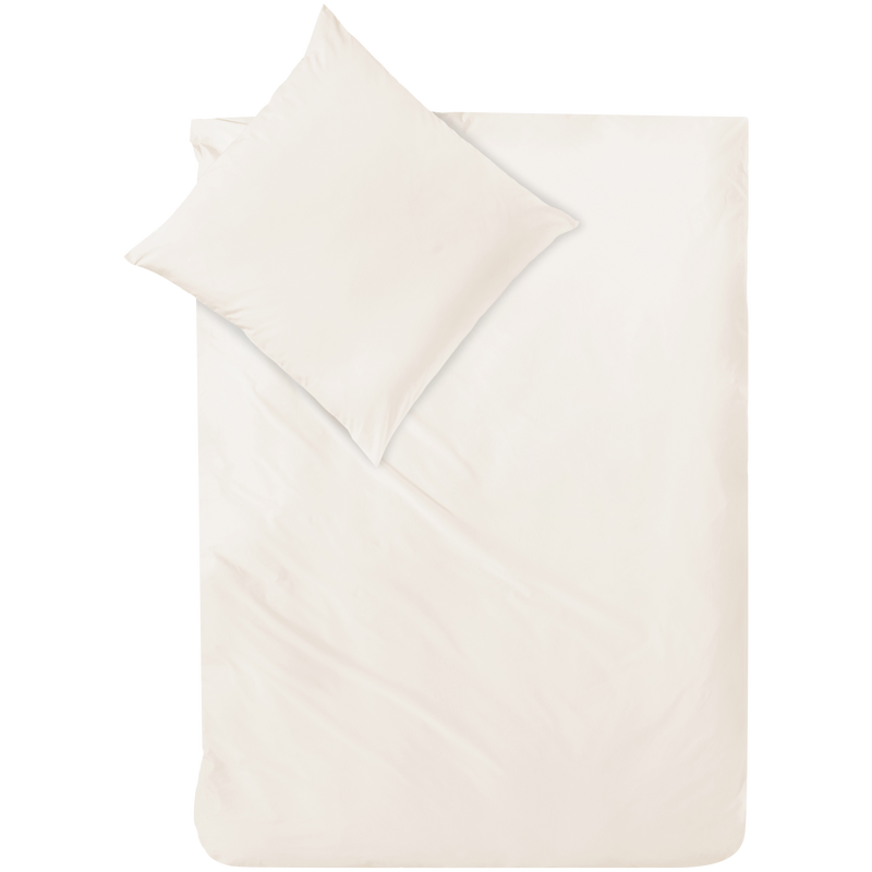 Mako-Satin Bettwäsche aus 100% Baumwolle | Farbe Champagner Creme Weiß |