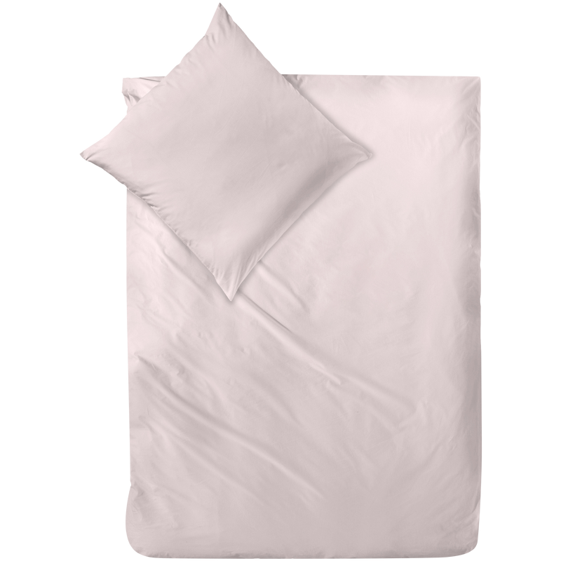 Mako-Satin Bettwäsche aus 100% Baumwolle | Farbe Puder Rosa Hell |