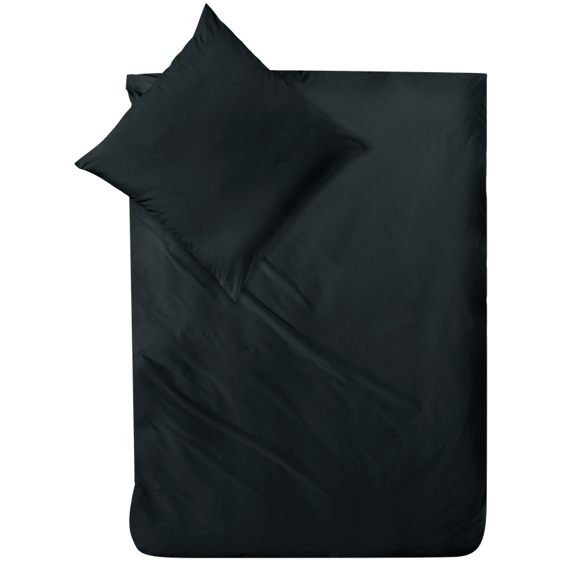 Mako-Satin Bettwäsche aus 100% Baumwolle | Farbe Schwarz |