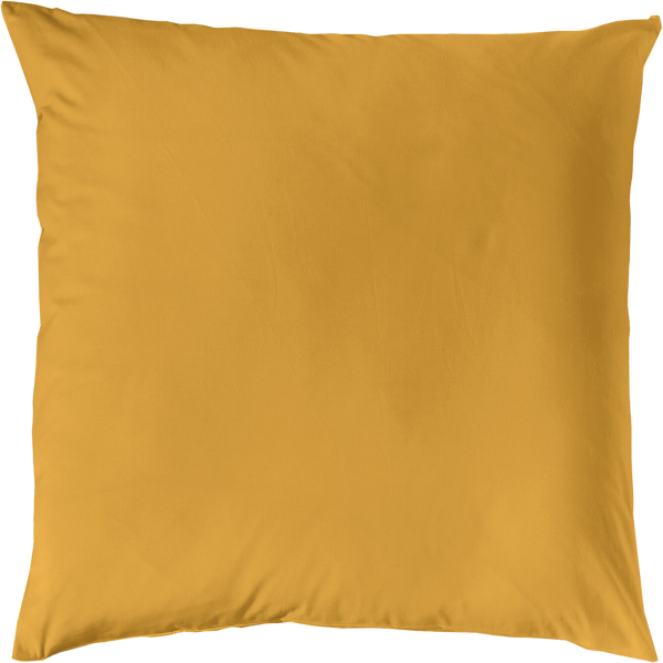 MAKO-SATIN KISSENBEZUG AUS 100% BAUMWOLLE | FARBE SENF|