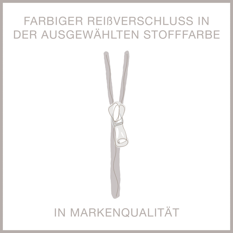 Mako-Satin Kissenbezug aus 100% Baumwolle | Farbe Puder | 40 x 80 cm