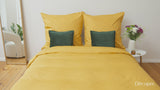 Mako-Satin Kissenbezug aus 100% Baumwolle | Farbe Senf | 40 x 80 cm