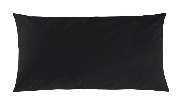 Mako-Satin Kissenbezug aus 100% Baumwolle | Farbe Schwarz | 40 x 80 cm